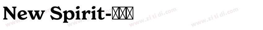 New Spirit字体转换